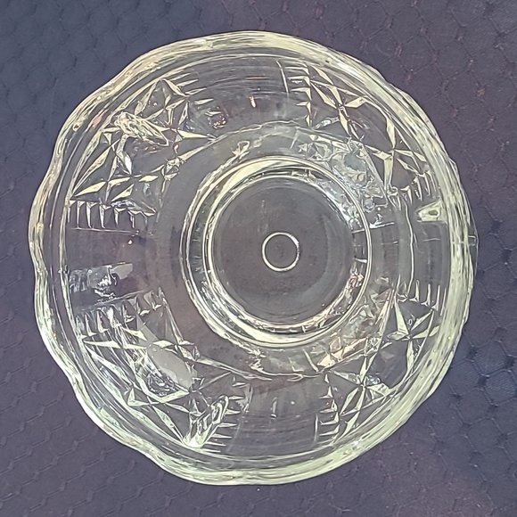 Indiana Glass "Stars and Bars" Clear 2-Pc. Fairy Lamp/Light (Courting Lamp) - Picture 5 of 8